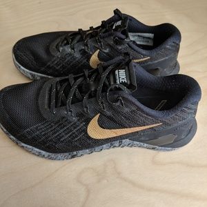 Womens Nike Metcon 3 AMP Gold & Black